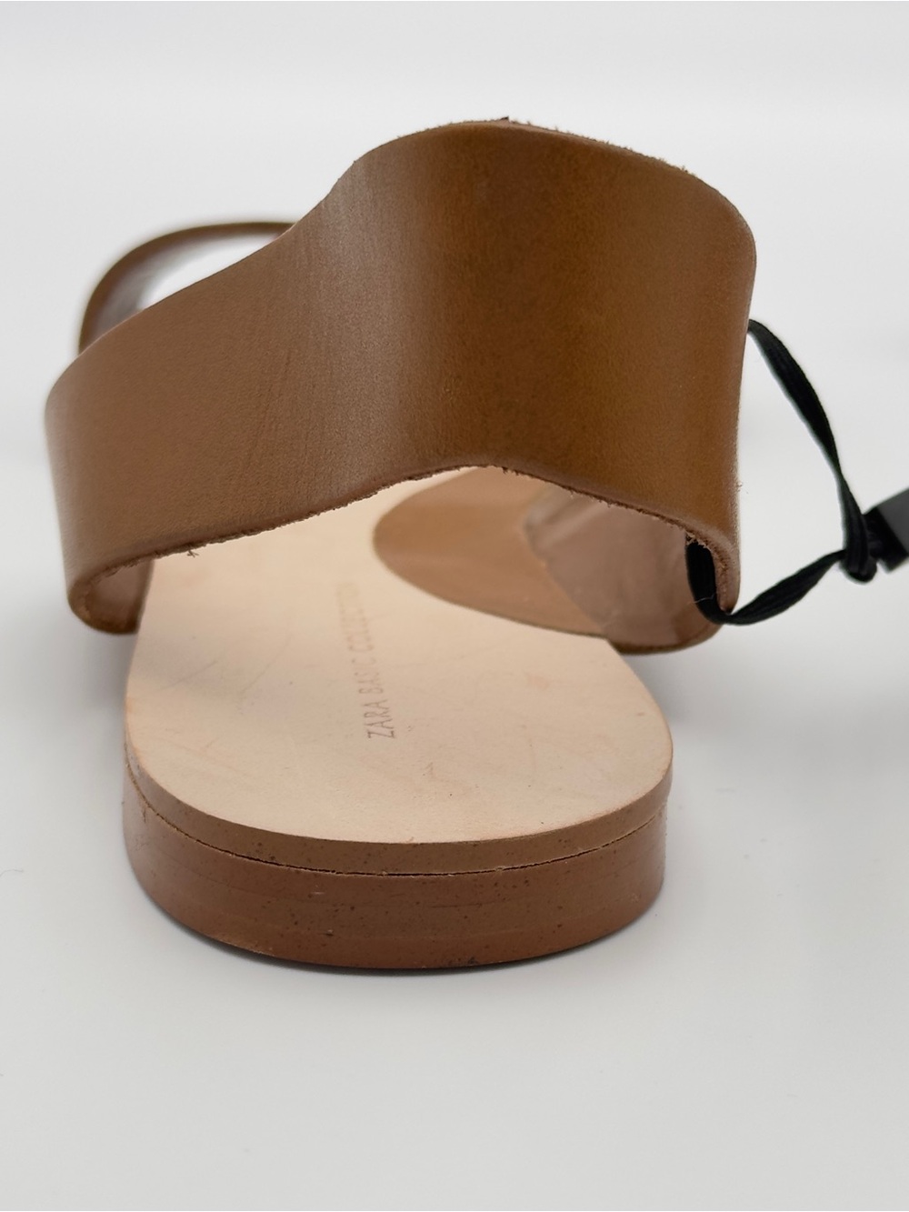 Vintage Zara Women’s Strappy Sandals Slip-On Tan Cognac Brown Size EUR 38 US 7. - Picture 4 of 6
